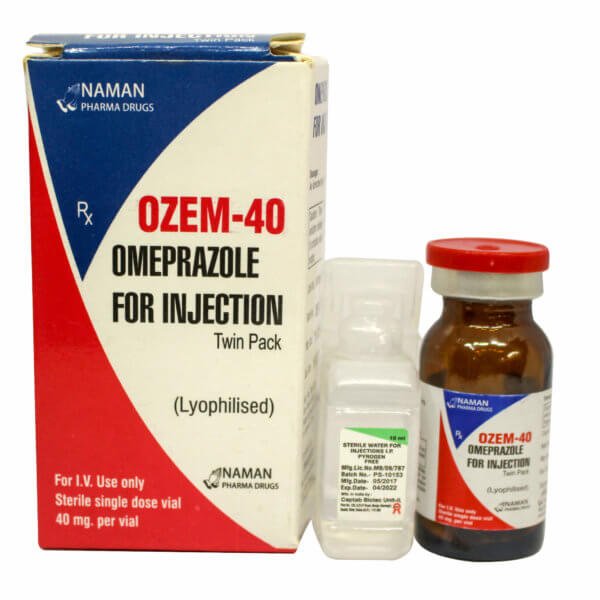 Ozem-40mg-injection-omeprazole duodenal ulcers gastric ulcers reflux oesophagitis Zollinger-Ellison syndrome